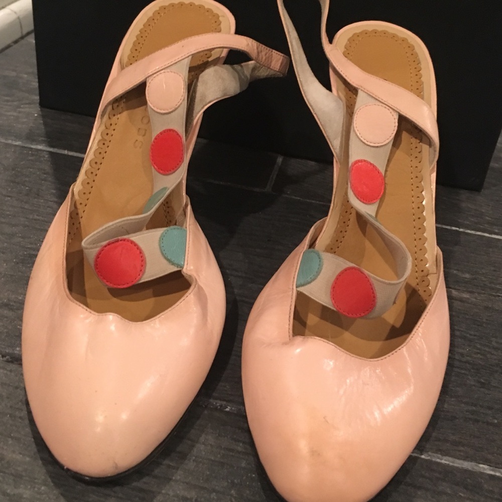 Marc by Marc Jacobs light pink high heels w/dots